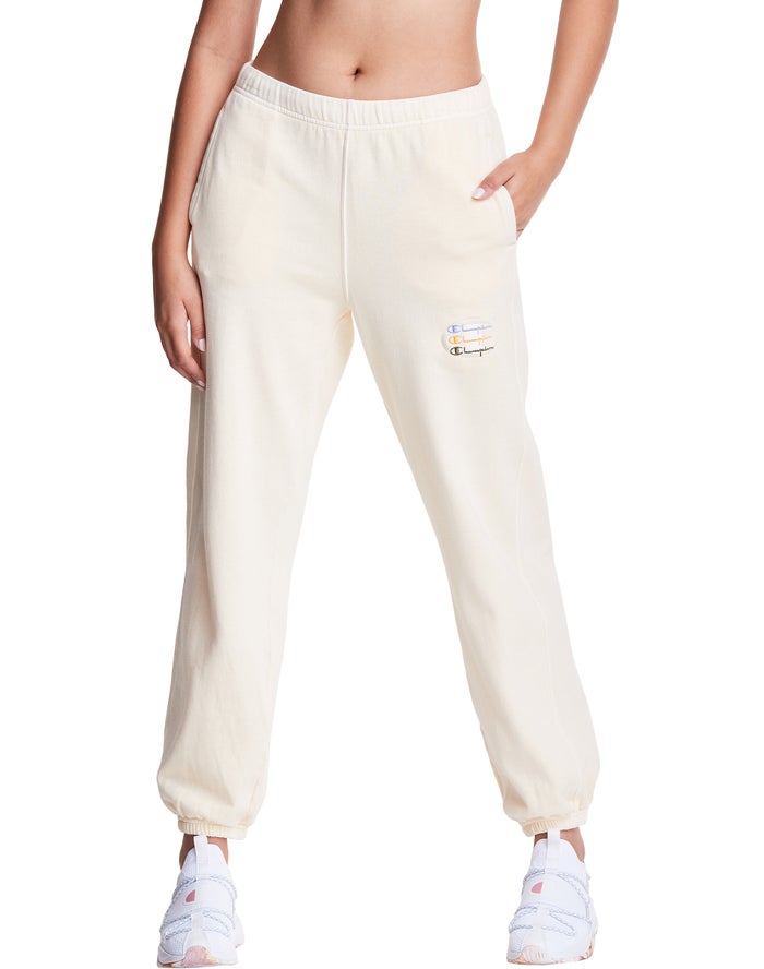 Pantalon Chandal Champion Mujer - Lightweight Fleece ( Creme ) 0752914-JK